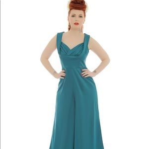 Lindy Bop Olisa Wide Leg Jumpsuit US SZ 8